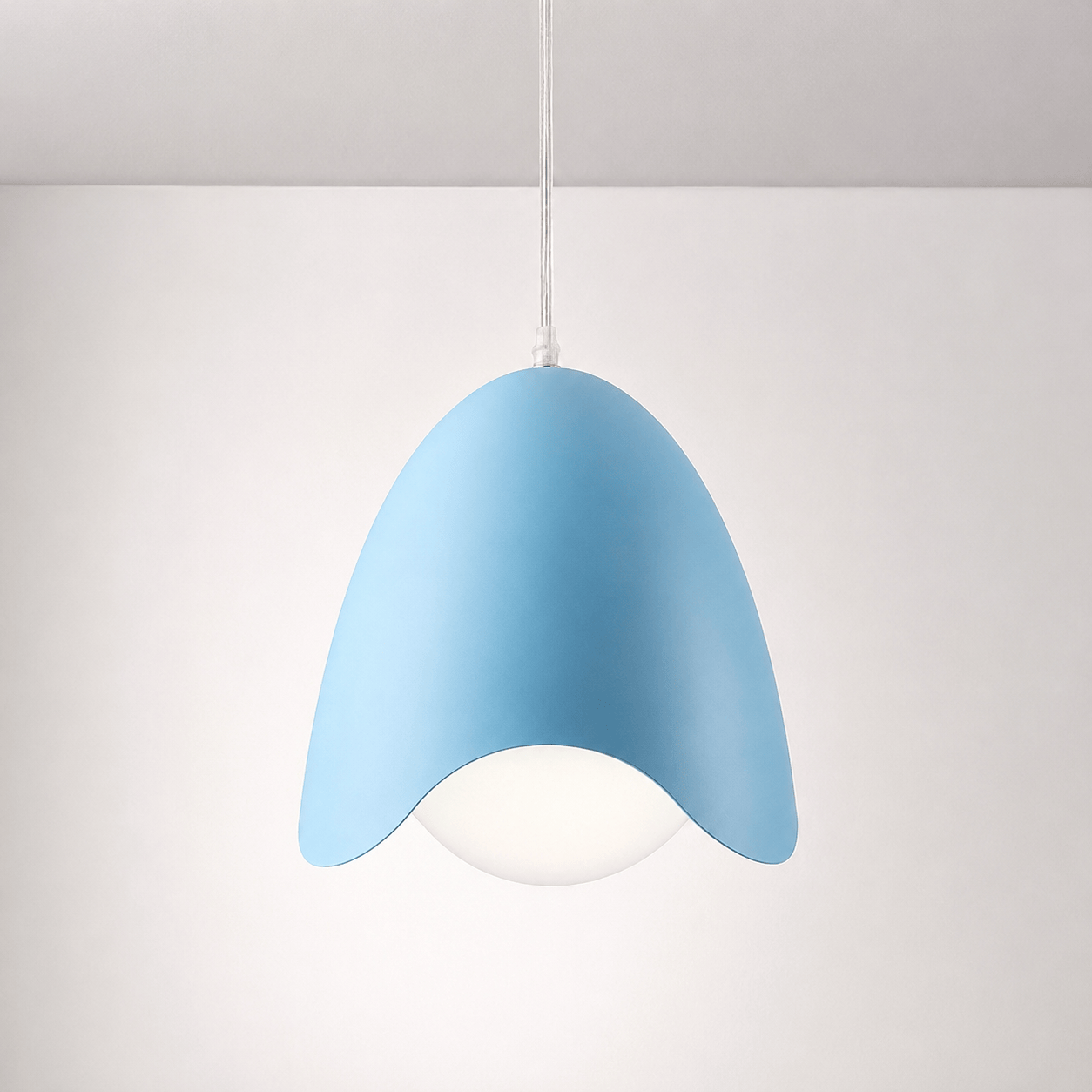 RoyaleGlow Modern Eggshell LED Pendant Light- 3-Light Dining Room Fixture