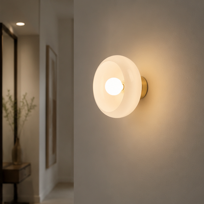 RoyaleGlow Modern Dimmable Wall Sconce with Frosted Glass Shade