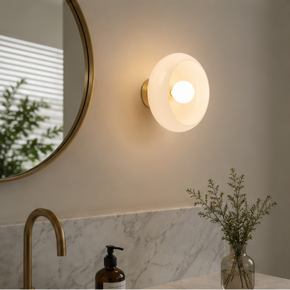 RoyaleGlow Modern Dimmable Wall Sconce with Frosted Glass Shade