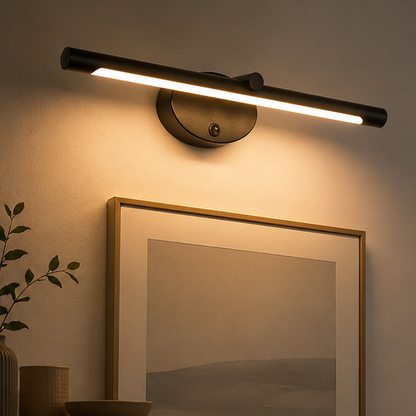 Royelux Modern Black LED Bathroom Vanity Light with Integrated Switch