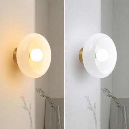 RoyaleGlow Modern Dimmable Wall Sconce with Frosted Glass Shade