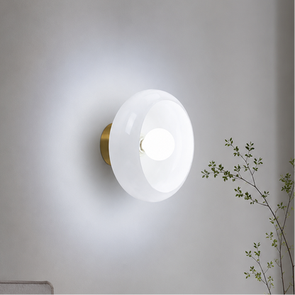 RoyaleGlow Modern Dimmable Wall Sconce with Frosted Glass Shade
