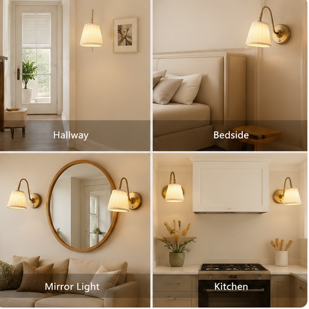 RoyaleGlow Rechargeable Battery Operated Wall Sconce with Dimmable LED & Swing Head