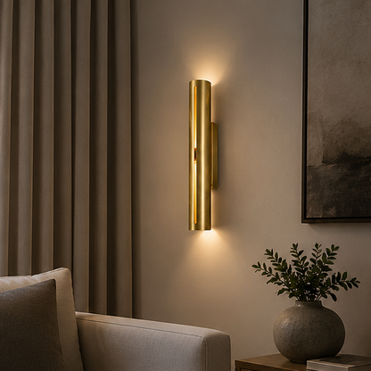 LuxRoyale Modern Copper LED Wall Sconce for Luxury Home & Hotel Background Lighting