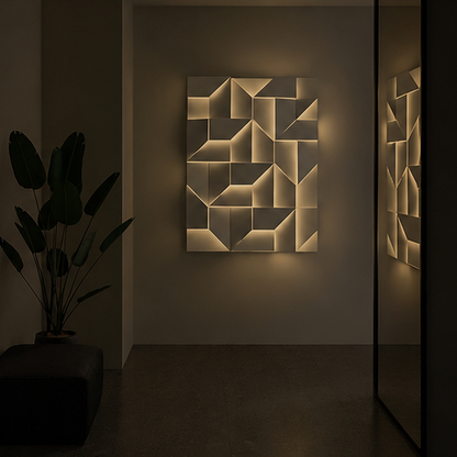 RoyaleGlow Modern Metal LED Wall Sconce - Linear Up Down Geometric Corridor Wall Lamp