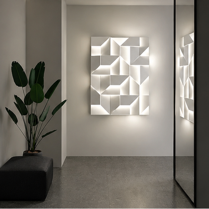 RoyaleGlow Modern Metal LED Wall Sconce - Linear Up Down Geometric Corridor Wall Lamp