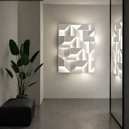 RoyaleGlow Modern Metal LED Wall Sconce - Linear Up Down Geometric Corridor Wall Lamp