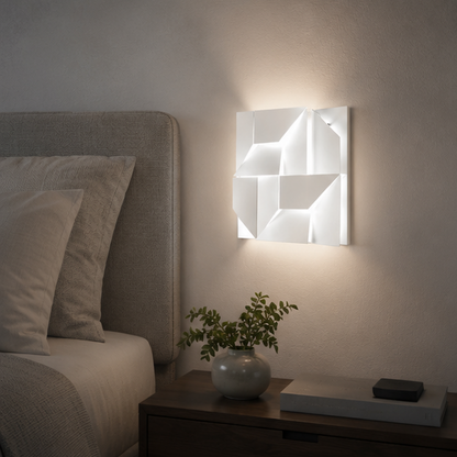 RoyaleGlow Modern Metal LED Wall Sconce - Linear Up Down Geometric Corridor Wall Lamp