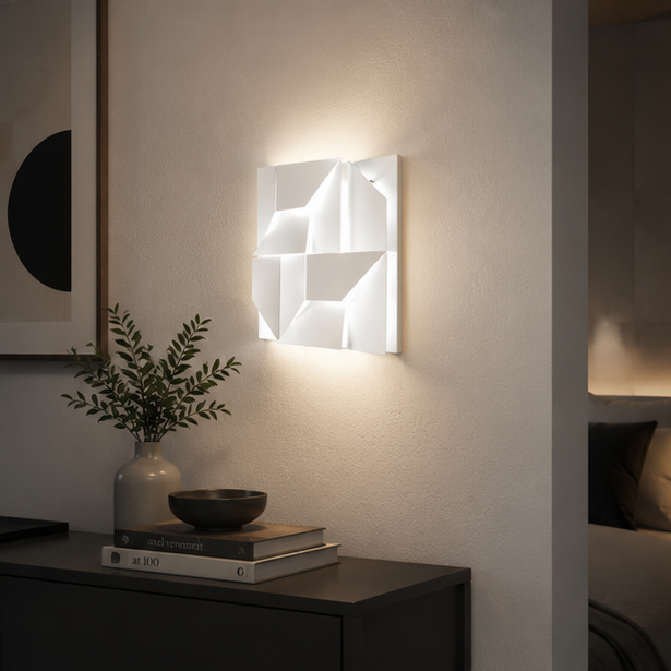 RoyaleGlow Modern Metal LED Wall Sconce - Linear Up Down Geometric Corridor Wall Lamp