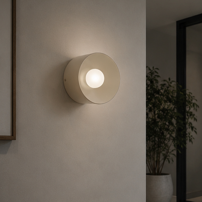 LuxRoyale Modern Round LED Wall Sconce - Decorative Architectural Mini Wall Light