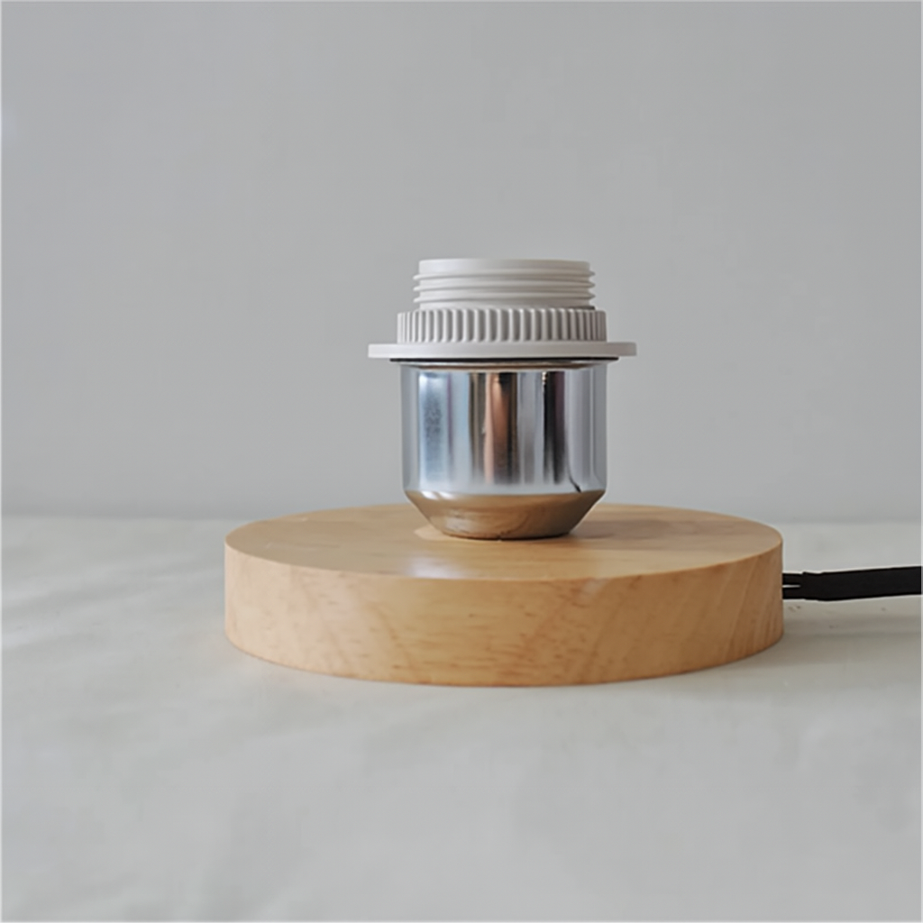 Royallure Wooden Table Lamp Base with E27 Holder & On/Off Switch for Home Lighting