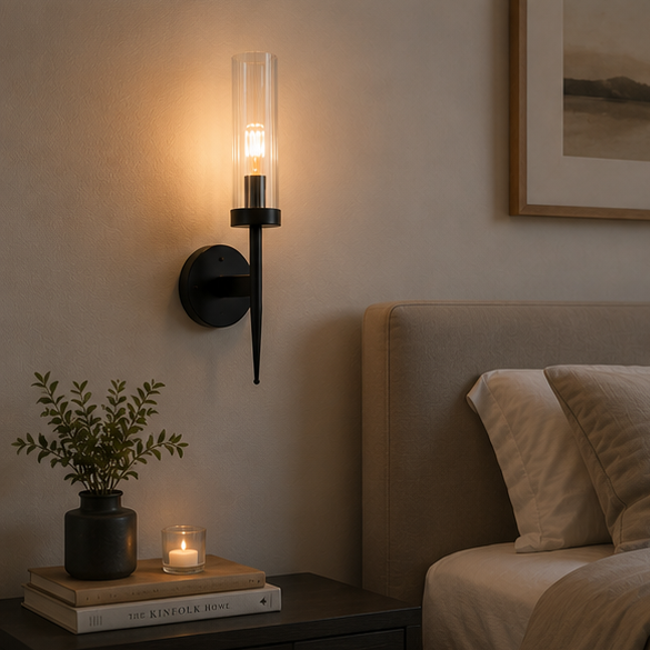 Lumora Smart Copper Glass Wall Sconce - App Controlled Modern Luxury Wall Light