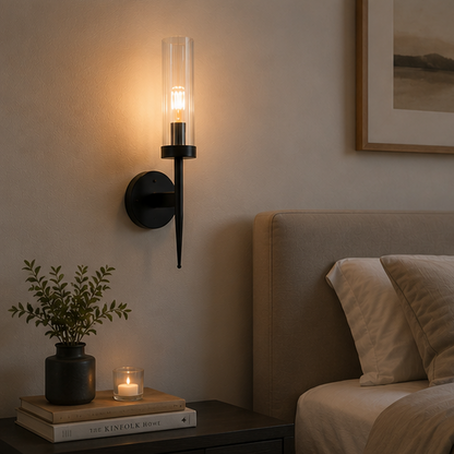 Lumora Smart Copper Glass Wall Sconce - App Controlled Modern Luxury Wall Light