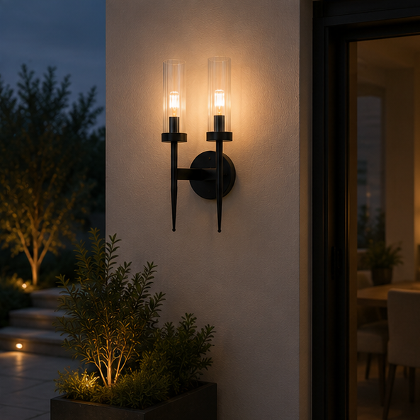 Lumora Smart Copper Glass Wall Sconce - App Controlled Modern Luxury Wall Light