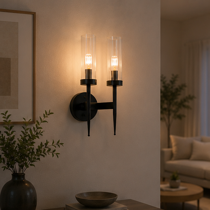 Lumora Smart Copper Glass Wall Sconce - App Controlled Modern Luxury Wall Light