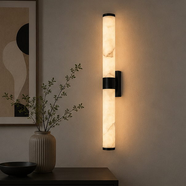 RoyaleGlow Modern Double Tube Wall Sconce - Elegant Up/Down Lighting