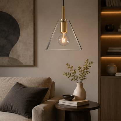 RoyaleGlow Vintage Brass Mini Pendant Light - Industrial Edison Style Hanging Fixture