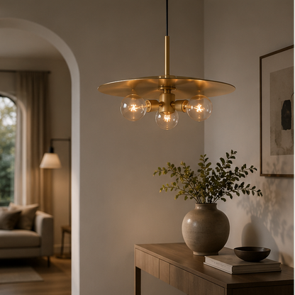 RoyaleGlow Vintage Brass Mini Pendant Light - Industrial Edison Style Hanging Fixture