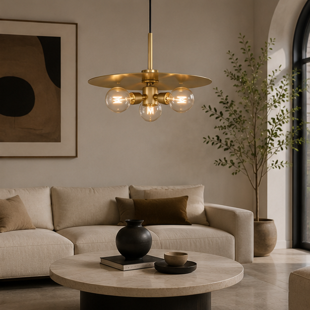 RoyaleGlow Vintage Brass Mini Pendant Light - Industrial Edison Style Hanging Fixture