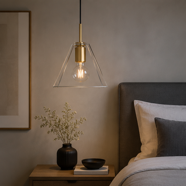 RoyaleGlow Vintage Brass Mini Pendant Light - Industrial Edison Style Hanging Fixture
