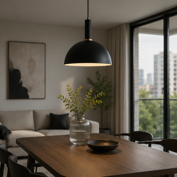 Royelux Modern Aqua Blue Pendant Light - Adjustable Hanging Lamp for Kitchen Island