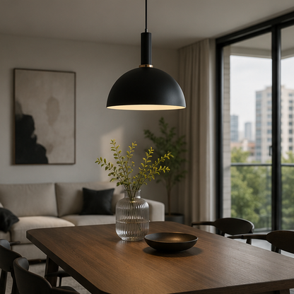 Royelux Modern Aqua Blue Pendant Light - Adjustable Hanging Lamp for Kitchen Island