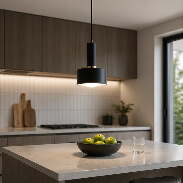 Royelux Modern Aqua Blue Pendant Light - Adjustable Hanging Lamp for Kitchen Island