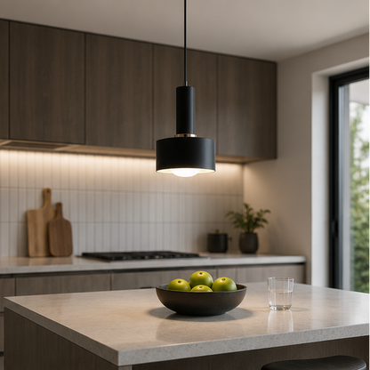 Royelux Modern Aqua Blue Pendant Light - Adjustable Hanging Lamp for Kitchen Island