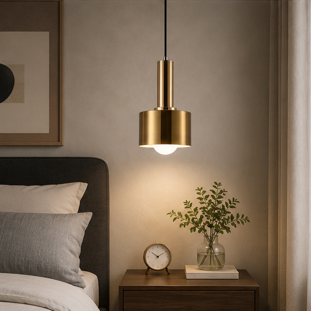 Royelux Modern Aqua Blue Pendant Light - Adjustable Hanging Lamp for Kitchen Island