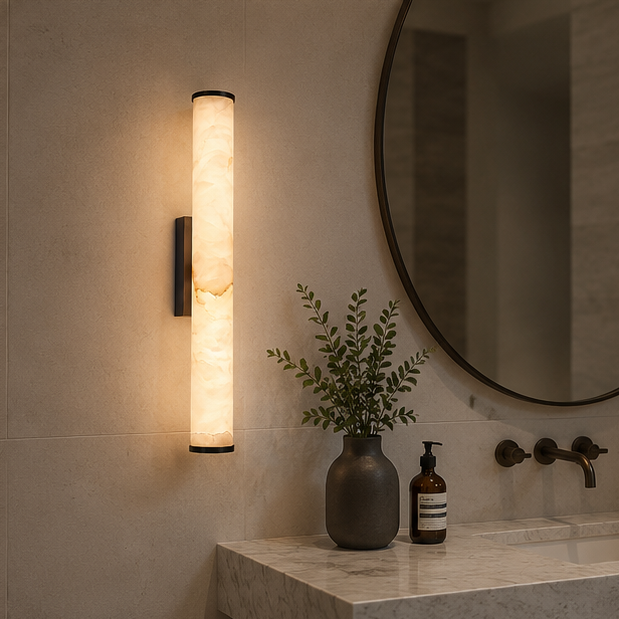 LuxRoyale Spanish Marble Copper Wall Sconce - Modern & Minimalist Wall Light