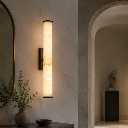 LuxRoyale Spanish Marble Copper Wall Sconce - Modern & Minimalist Wall Light