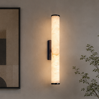 LuxRoyale Spanish Marble Copper Wall Sconce - Modern & Minimalist Wall Light