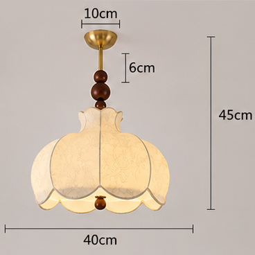 RoyaleGlow Pleated Fabric Semi-Flush Mount Ceiling Light with Botanical Print