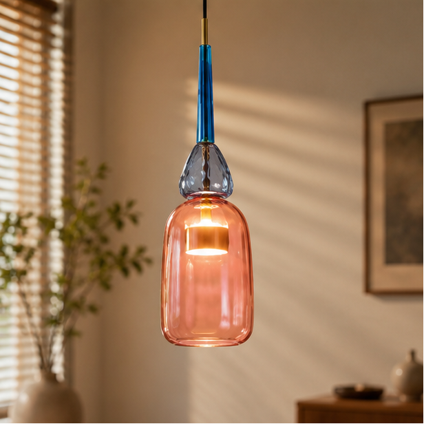 olored Bar Counter Restaurant Light Bedroom Bedside Pendant Light Nordic Macaron Colored Glass Pendant Light