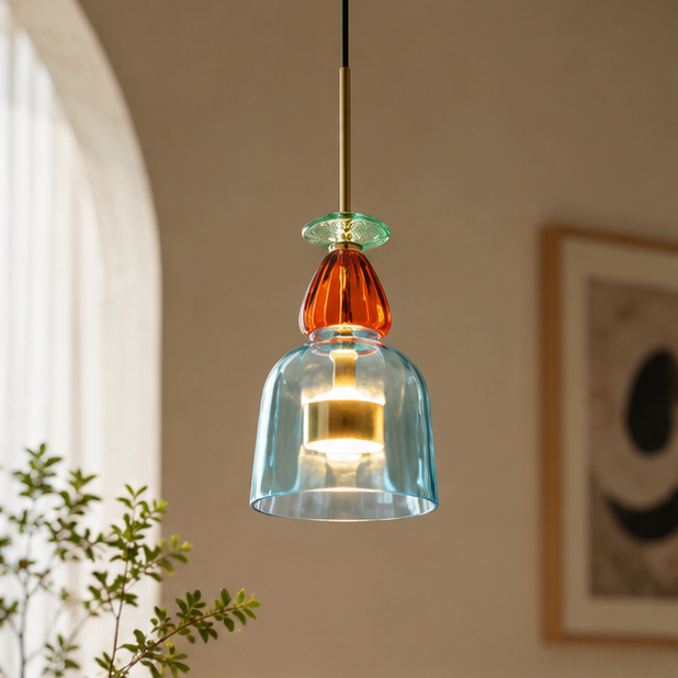 olored Bar Counter Restaurant Light Bedroom Bedside Pendant Light Nordic Macaron Colored Glass Pendant Light