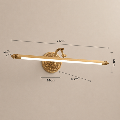 RoyaleGlow Modern Copper LED Vanity Light for Bathroom Mirror, Artwork & Picture Lighting
