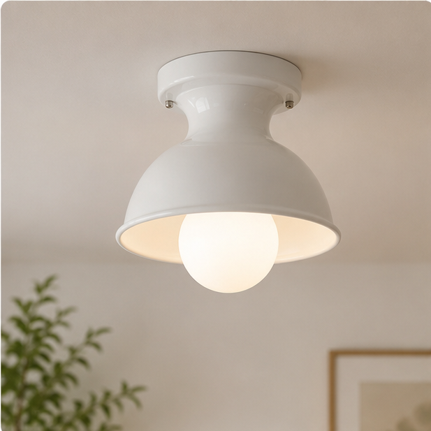 Royelux Modern Ceramic Flush Mount Ceiling Light for Entryway & Bedroom
