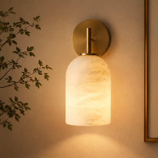 Alma Marble and Brass Wall Lamp