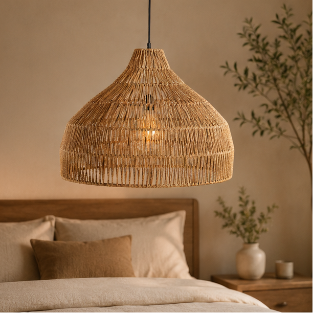 Royallure Rattan Pendant Light - Handmade Bohemian Kitchen Hanging Lights