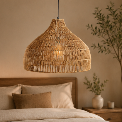Royallure Rattan Pendant Light - Handmade Bohemian Kitchen Hanging Lights