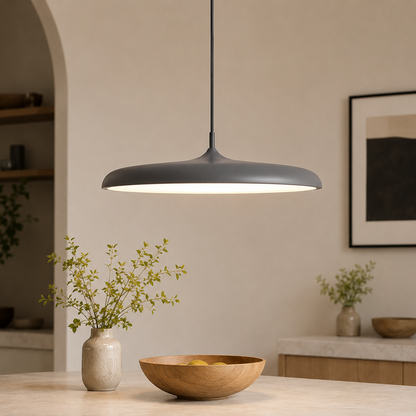 Royallure Modern LED Kitchen Pendant Light - Adjustable Height Flying Saucer Design