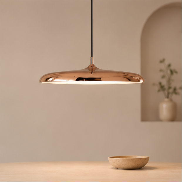 Royallure Modern LED Kitchen Pendant Light - Adjustable Height Flying Saucer Design