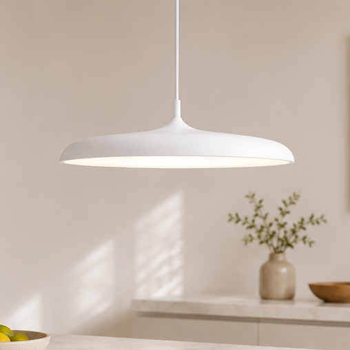 Royallure Modern LED Kitchen Pendant Light - Adjustable Height Flying Saucer Design