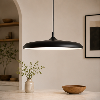 Royallure Modern LED Kitchen Pendant Light - Adjustable Height Flying Saucer Design