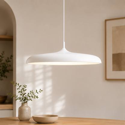 Royallure Modern LED Kitchen Pendant Light - Adjustable Height Flying Saucer Design
