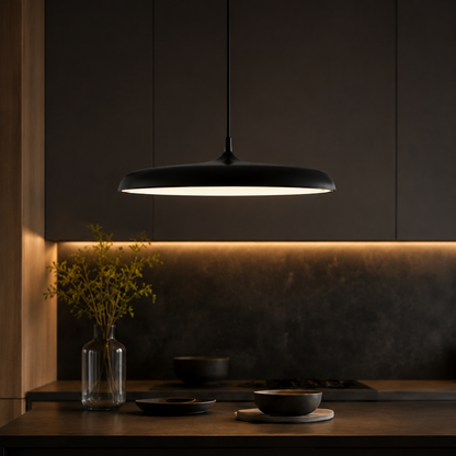Royallure Modern LED Kitchen Pendant Light - Adjustable Height Flying Saucer Design