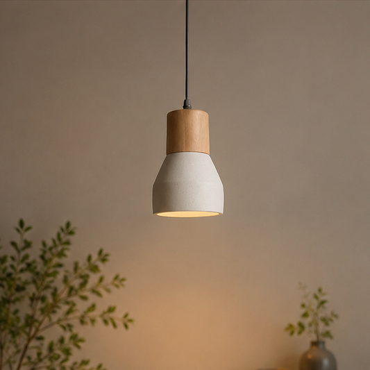 Royallure Minimalist Cement Pendant Light for Modern Kitchen and Dining Spaces 