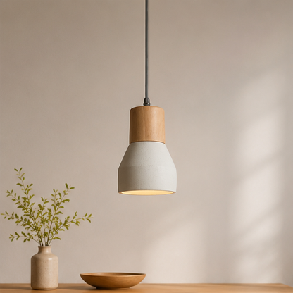 Royaleva Minimalist Cement Pendant Light - Modern Kitchen Dining Lighting