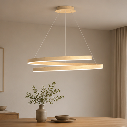 Royaleva Artistic Spiral Chandelier - Round Ceiling Lighting Fixtures for Modern Spaces