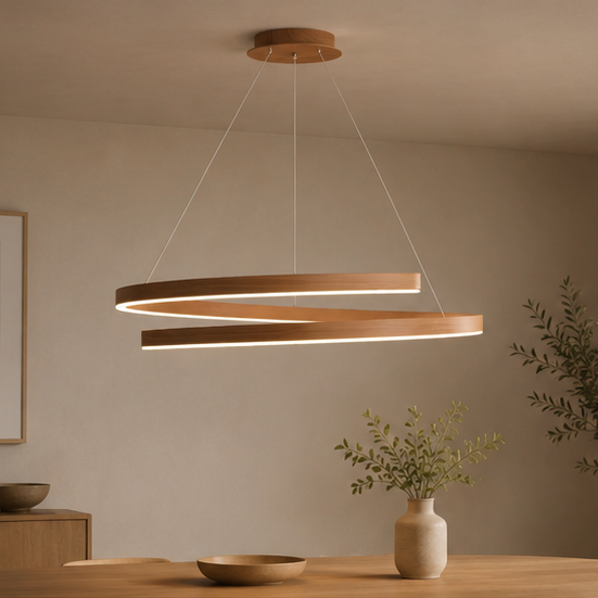 Royaleva Artistic Spiral Chandelier - Round Ceiling Lighting Fixtures for Modern Spaces